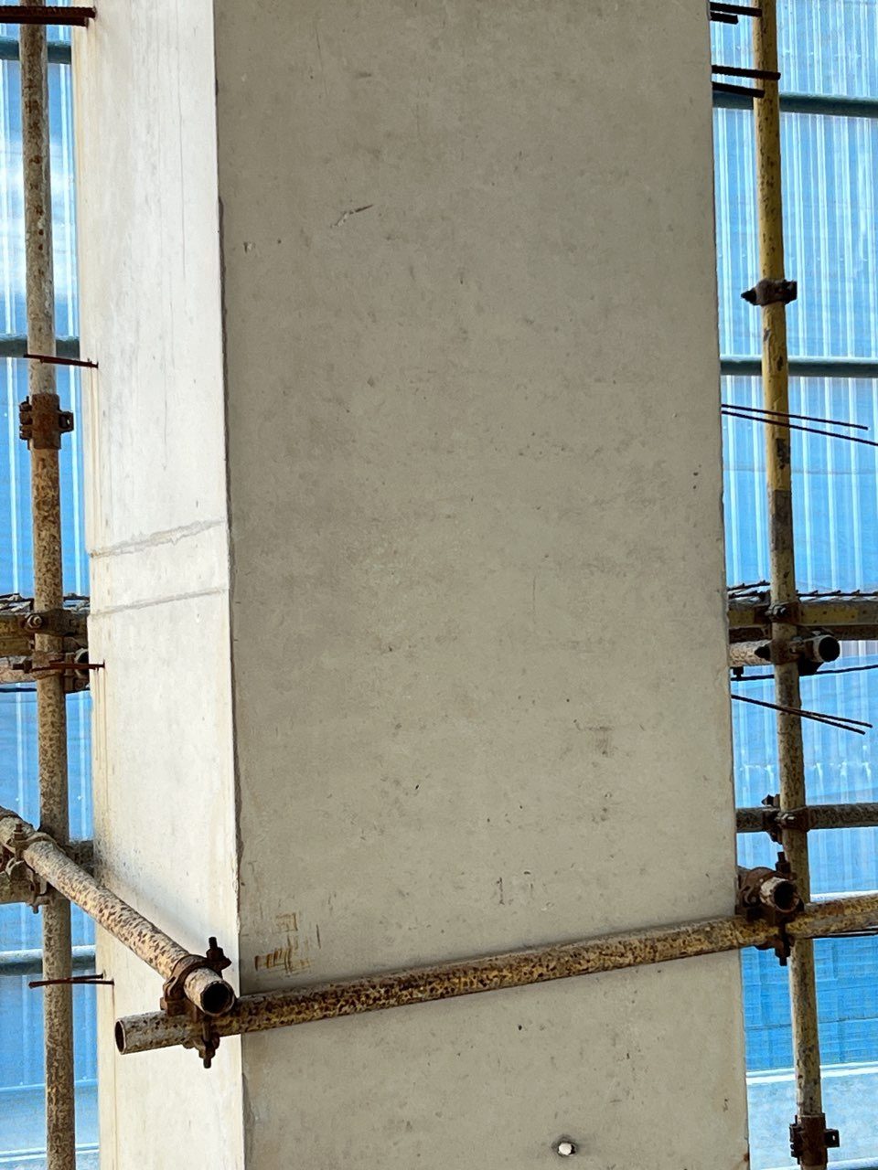 Concrete column result after formwork use