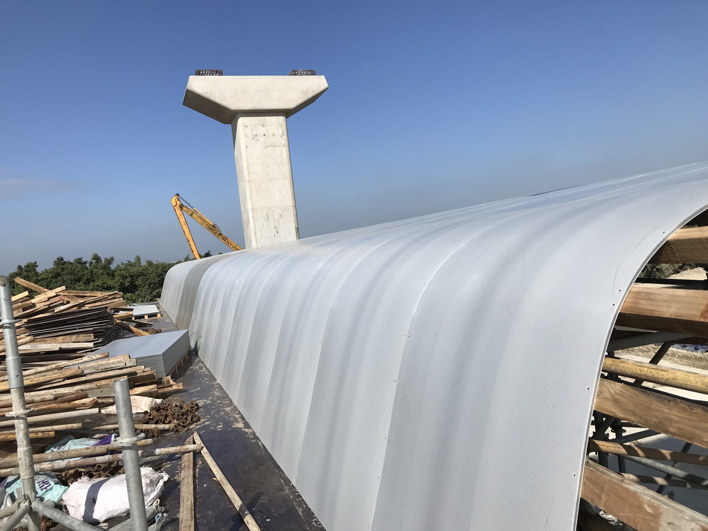 三角结构中空塑料建筑模板结构截面
